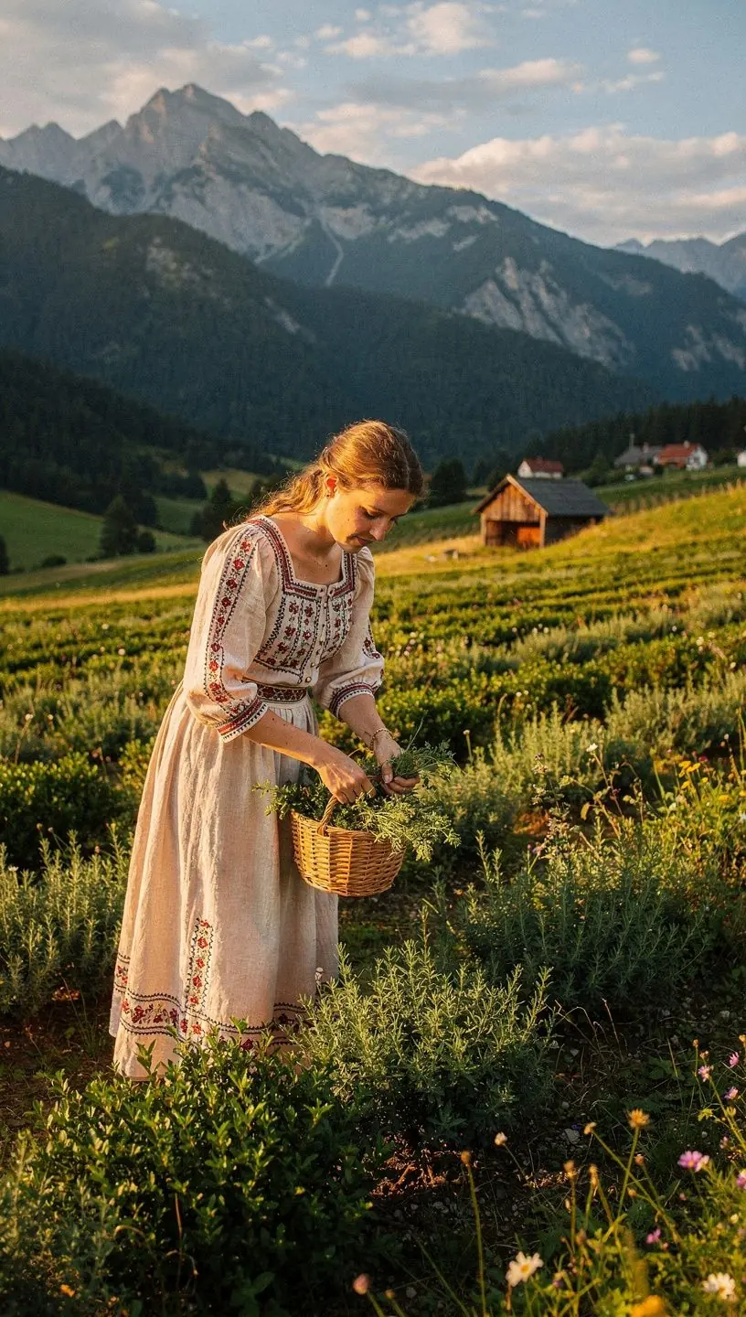 Tradičný slovenský čajový rituál so všetkými potrebnými ingredienciami.